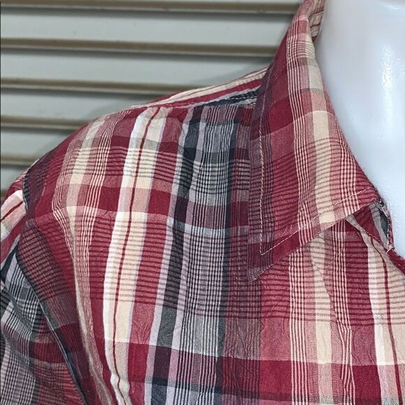 C.J. Banks button up plaid blouse size 1X - Picture 5 of 8